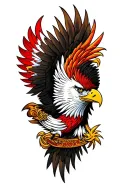 eagle muay thai tattoo design idea