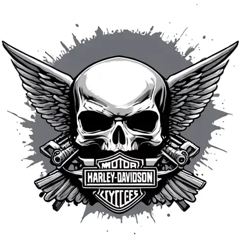 Harley Davidson tattoo design idea