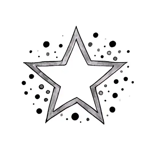 Filler Stars and Dots tattoo design idea