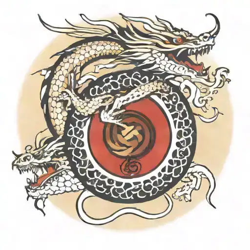 ouroboros dragon tattoo design idea