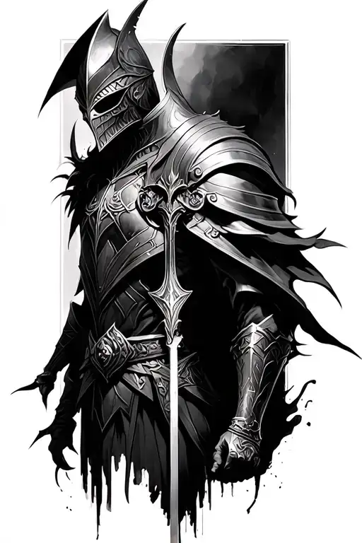 Knight Artorias and Sif tattoo design idea