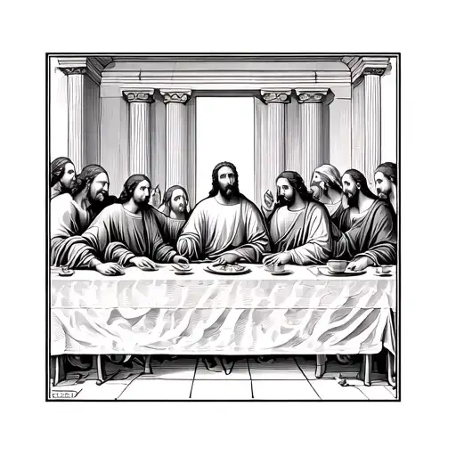 Last Supper tattoo design idea