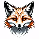 Fox Face tattoo design idea