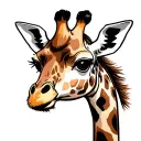 Giraffe tattoo design idea