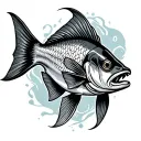 sublime bad fish tattoo design idea