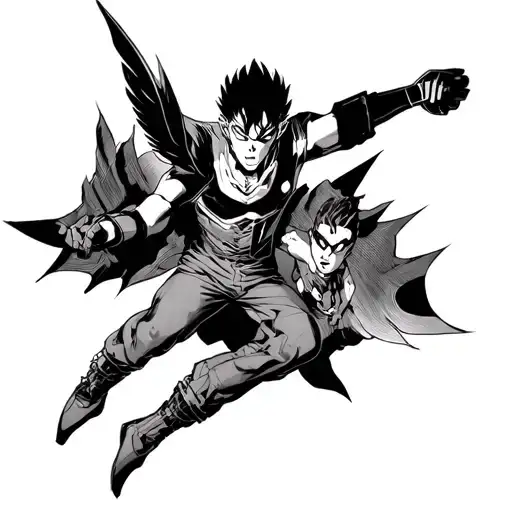 go beyond plus ultra from my hero academia in manga style tattoo design idea