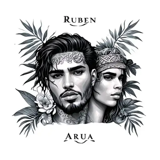 Ruben and Gemini Aruba tattoo design idea