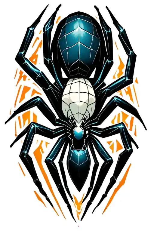 Phantom troup spider with glitch design of spider in across the spider verse  tattoo design idea