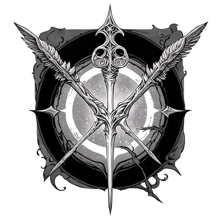 Elder Wand tattoo design idea