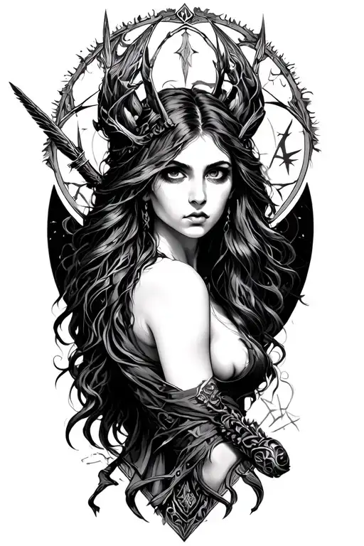 Pagan, Lilith, Kristoffer russell, Sagittarius, December, arm tattoo, nerd, skinny tattoo design idea