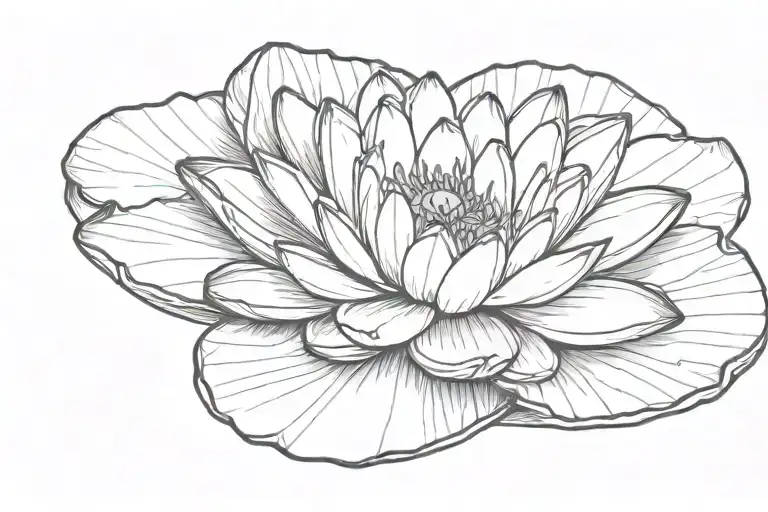 water lily pad tattoo design idea