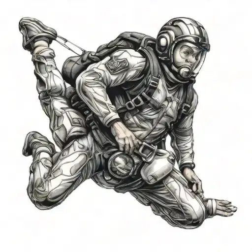 skydiving tattoo design idea