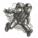 skydiving tattoo design idea