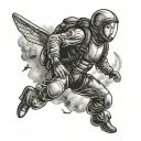 skydiving tattoo design idea