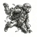 skydiving tattoo design idea