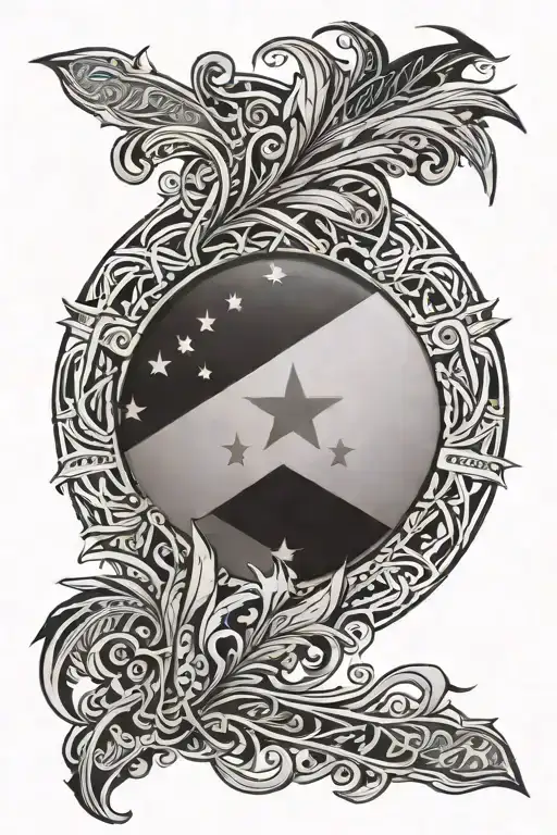 tribal tattoo with the Philippine flag  tattoo design idea