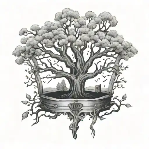 xxxtentacion tree in a chest tattoo design idea