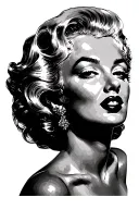 topless Marilyn Monroe tattoo design idea