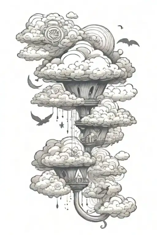 Cloud of luck and Charm tatto design tattoo design idea