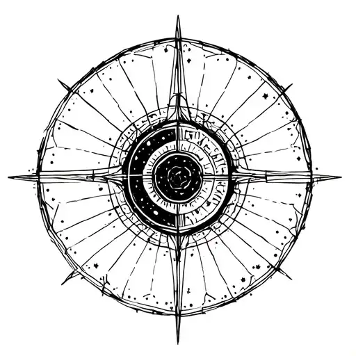 Ursa Major constellation with stars tattoo design idea