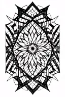 mosaic pattern tattoo design idea