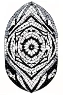 mosaic pattern tattoo design idea