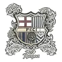 rangers FC Barcelona logo tattoo design idea
