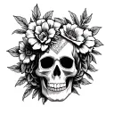 calaveras and mexican culture tattoo design idea