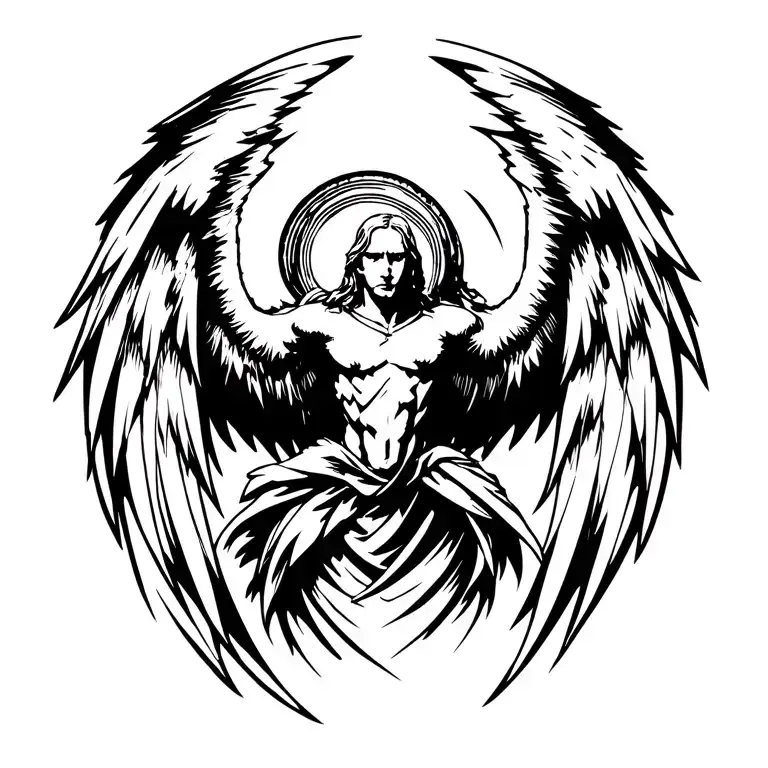 archangel uriel tattoo design idea