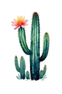 arizona cactus surrounded tattoo design idea