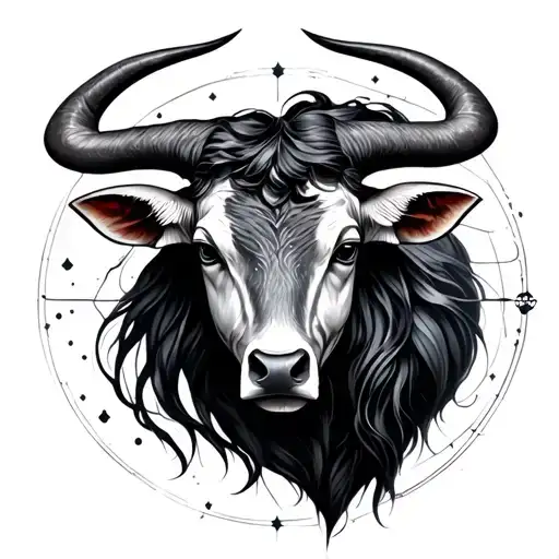 Taurus constellation with There is only her tattoo design idea