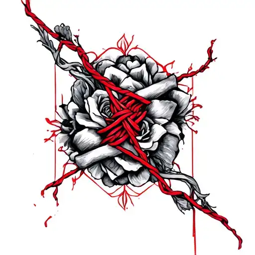 Red String Of Fate tattoo design idea