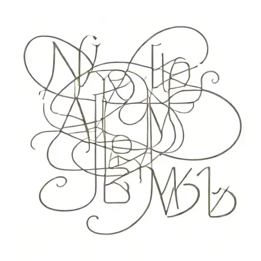 text MB just text tattoo design idea