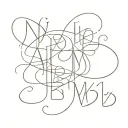 text MB just text tattoo design idea