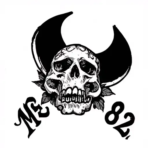 make me a gothic style tattoo stencil with the birth year 1982 on the knuckles and fill in the rest of the space  tattoo design idea