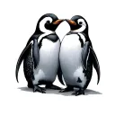 Two Penguins tattoo design idea