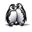 Two Penguins tattoo design idea