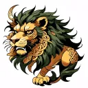 Celtic Lion tattoo design idea