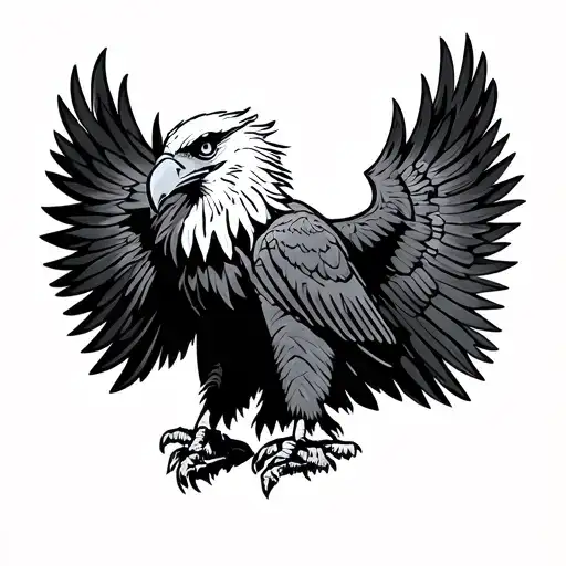 Mexican eagle tattoo design idea