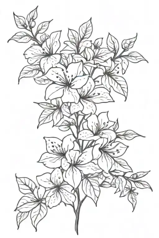 bougainvillea and daisies tattoo design idea