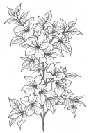 bougainvillea and daisies tattoo design idea