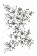 bougainvillea and daisies tattoo design idea