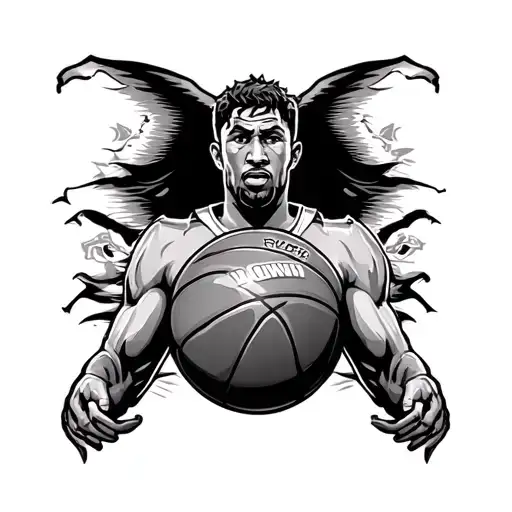 2010 basketball god tattoo design idea