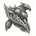warframe logo tattoo design idea