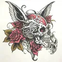 migraine tattoo design idea