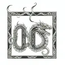 basilisk intertwining tattoo design idea