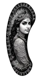 circle of time hindu calendar tattoo design idea