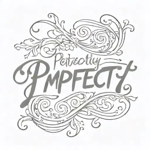 perfectly imperfect lettering script tattoo design idea