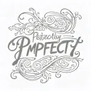perfectly imperfect lettering script tattoo design idea