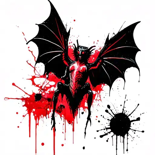 Mothman Cryptid tattoo design idea